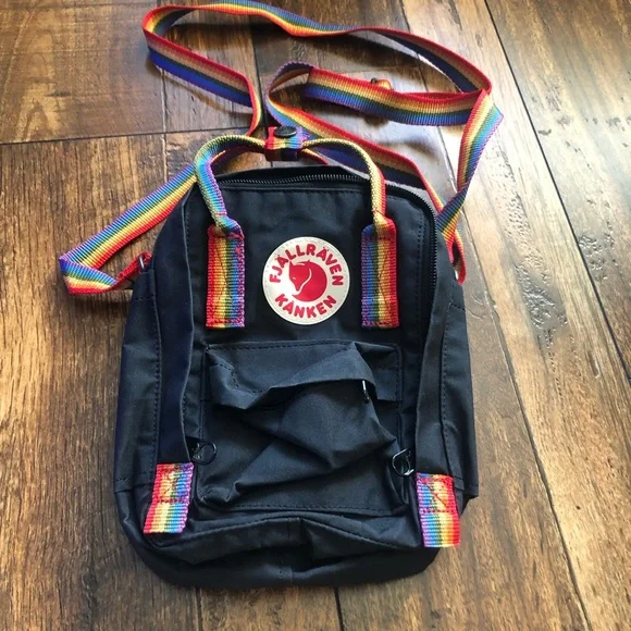 Kanken Sling Bag Fjallraven Kanken Rainbow Black FJALLRAVEN Kanken